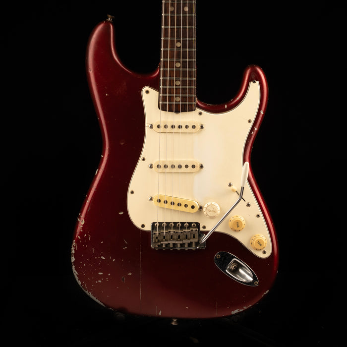 Vintage Fender 1965 Stratocaster Refinished Dark Red with Case
