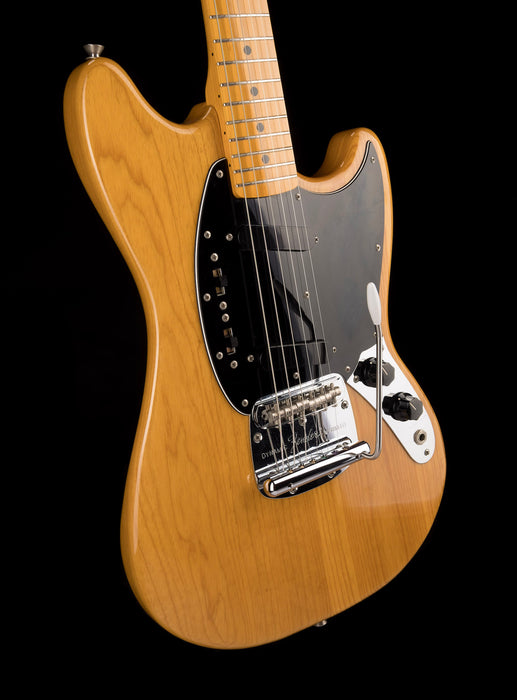Used Fender Made in Japan MG77 Mustang Natural Ash Electric Guitar