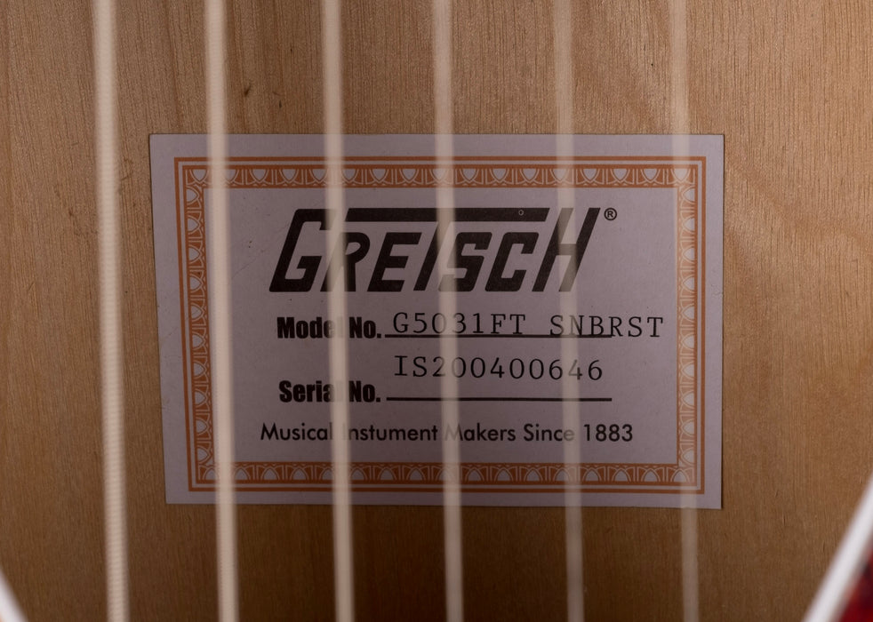 Used Gretsch G5031FT Rancher Acoustic Electric Guitar Sunburst