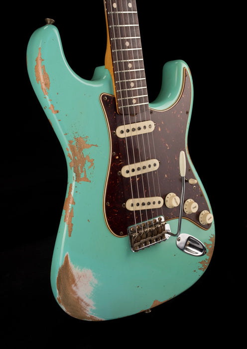 Used Fender Custom Shop 1960 Stratocaster Heavy Relic Faded Aged Foam Green with OHSC