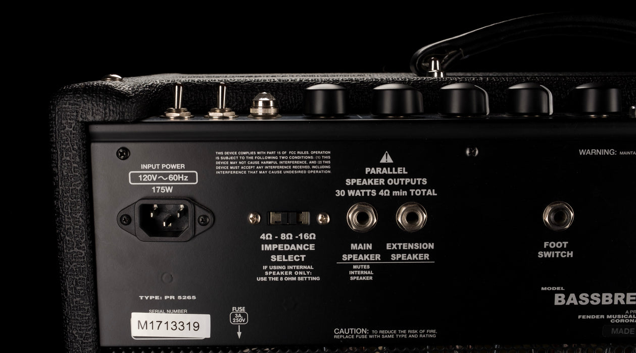 Used Fender Bassbreaker 30R Guitar Amplifier Combo with Footswitch