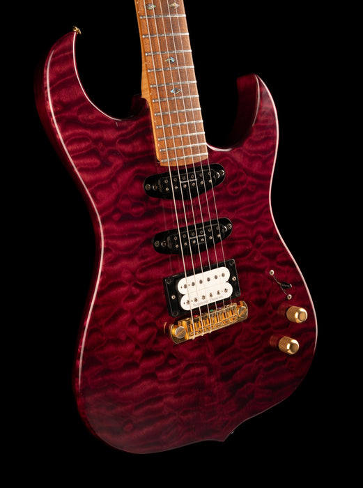 Pre Owned California Jalapeno Dark Transparent Red Electric Guitar With Case