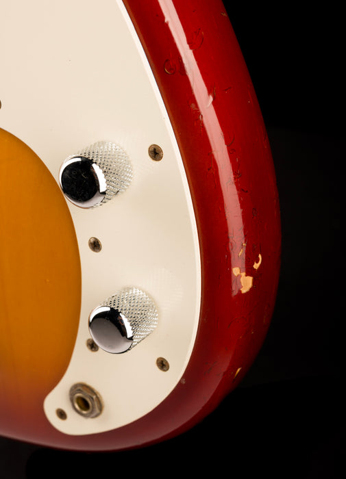 Vintage 1983 Fender Precision Bass Maple Neck Cherry Sunburst With Gig Bag