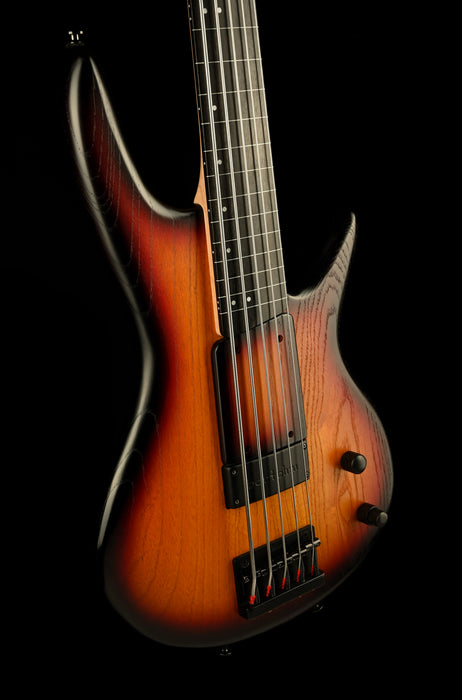 Used Ibanez GWB205 Gary Willis Fretless 5-String Electric Bass Tequila Sunrise Flat with Gig Bag
