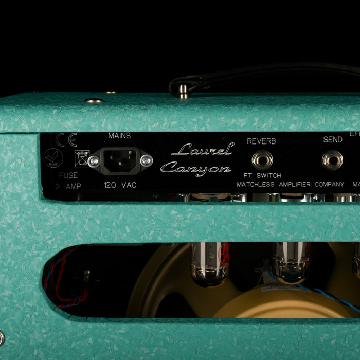 Pre Owned 2021 Matchless Laurel Canyon Shower Curtain Turquoise 1x12" Guitar Amp Combo