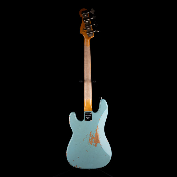 Pre Owned Fender Custom Shop ‘63 Precision Bass Heavy Relic Aged Daphne Blue With OHSC