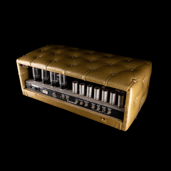 Used Vintage 1960's Plush P1000S Tuck & Roll Gold Tube Guitar Amp Head