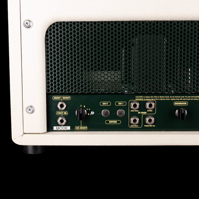 Pre Owned Bogner Shiva 20th Anniversary Guitar Amp Head Ivory White With Bogner 2x12" Ivory White Guitar Amp Cabinet