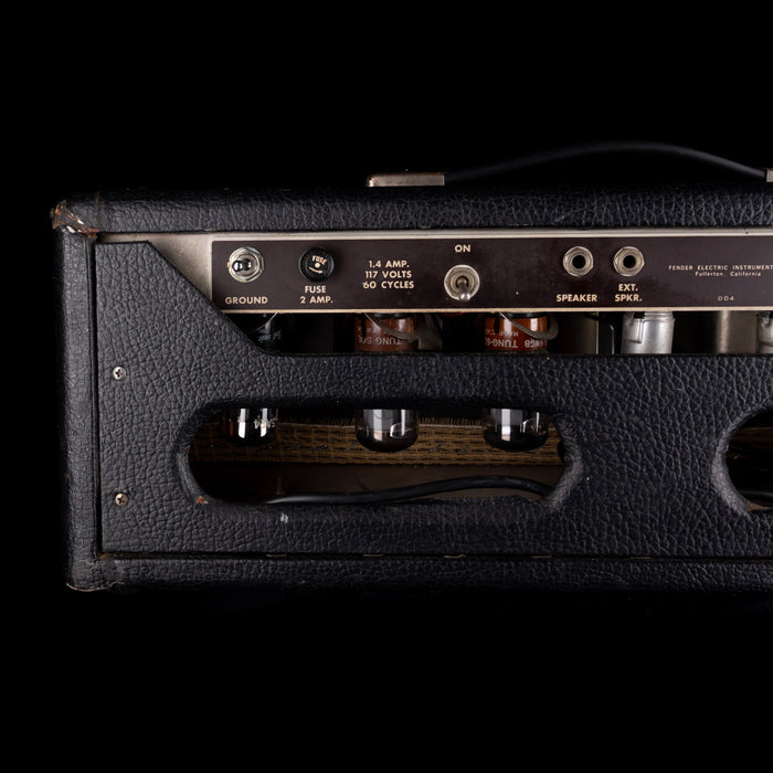 Vintage 1962 Fender Tremolux Guitar Amp Head and 2x10 Cabinet Black