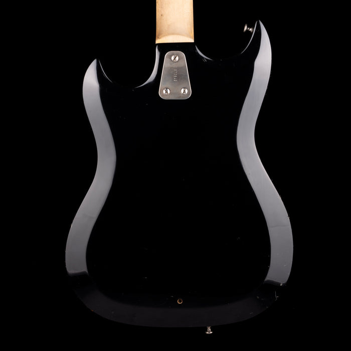 Vintage 1967 Hagstrom H-2 Black Electric Guitar With Gig Bag