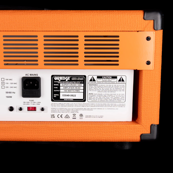 Pre Owned Orange Super Crush 100 Guitar Amp Head