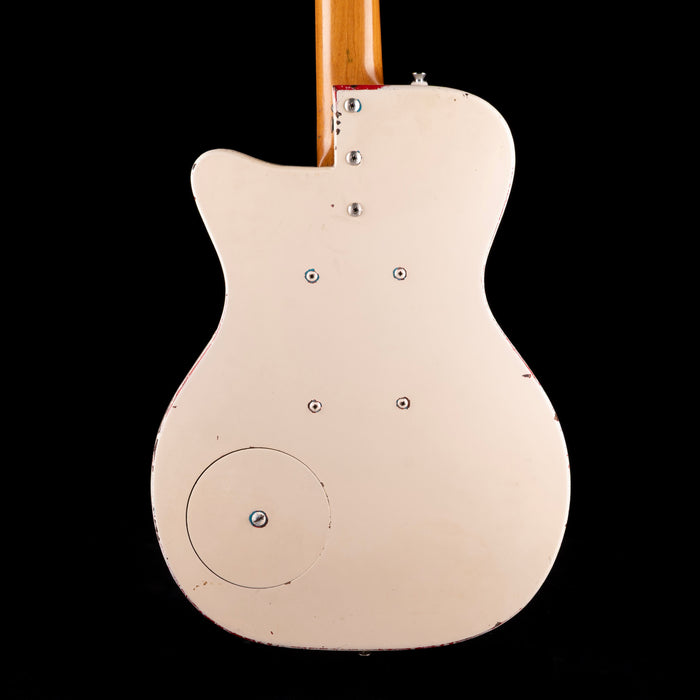 Vintage 1956 Danelectro U-2 Refinished White With Varitone Mod With Gig Bag