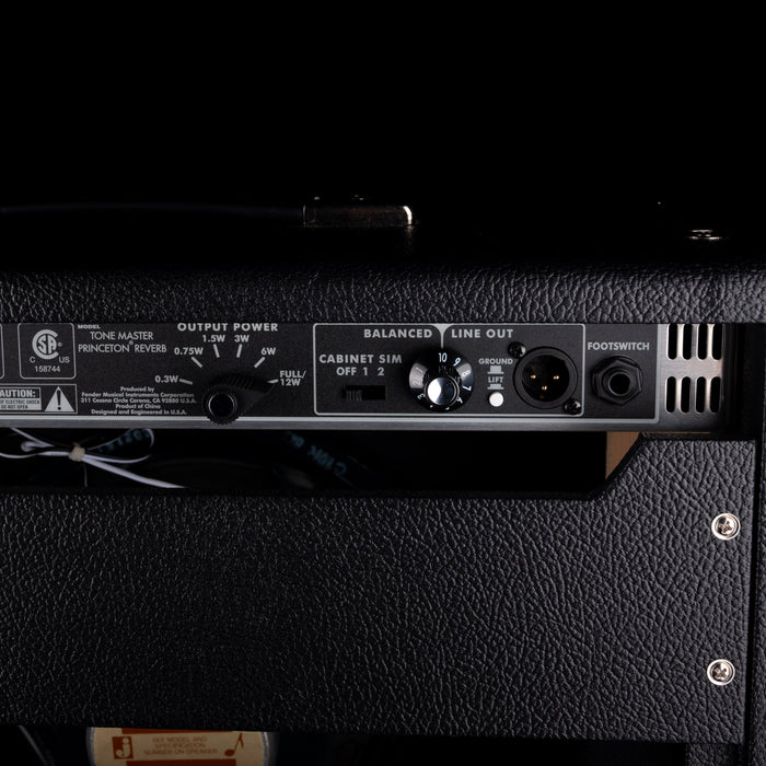 Used Fender Tone Master Princeton Reverb Guitar Amp Combo With Footswitch And Cover