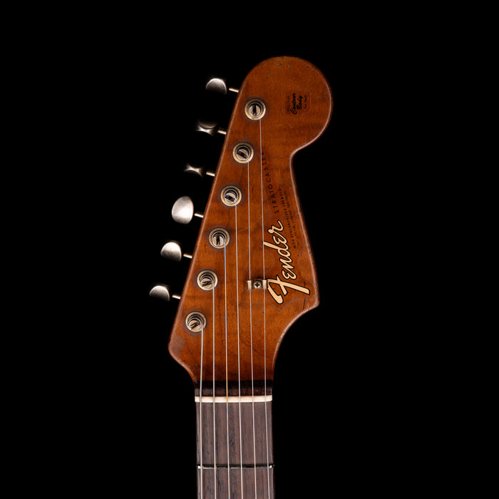 Fender Custom Shop Masterbuilt Dale Wilson 1965 Stratocaster Heavy Relic Firemist Silver Over Chocolate 3-Tone Sunburst