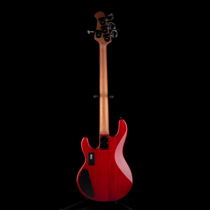Sterling by Music Man StingRay HH RAY34 Spalted Maple Blood Orange Burst