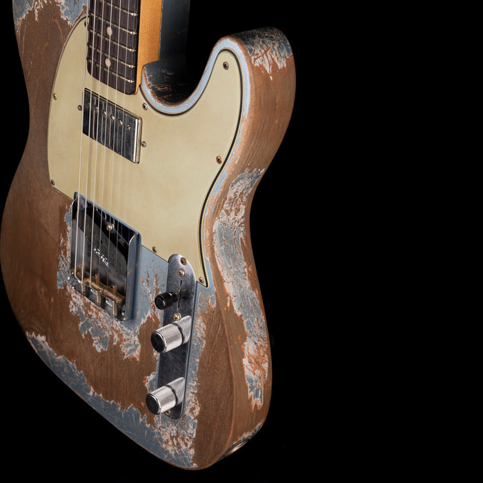 Fender Custom Shop Masterbuilt Jason Smith 1964 Telecaster HS Ultimate Relic Blue Ice Metallic With Case
