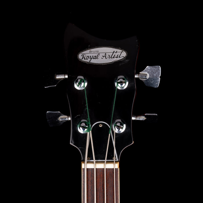 Used Vintage 1960s Bruno Royal Artist Hollowbody Bass Guitar Sunburst