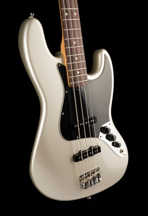 Used 2004 Fender American Jazz Bass Rosewood Fingerboard Chrome Silver With OHSC