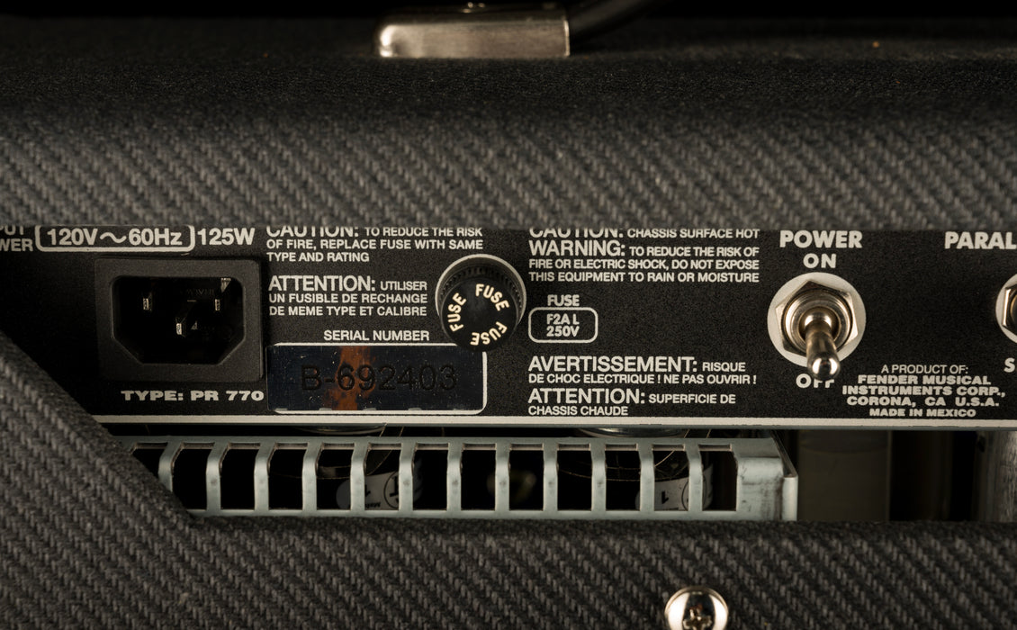 Used Fender Limited Edition '68 Princeton Black Lacquered Tweed Guitar Amp Combo With Cover And Footswitch