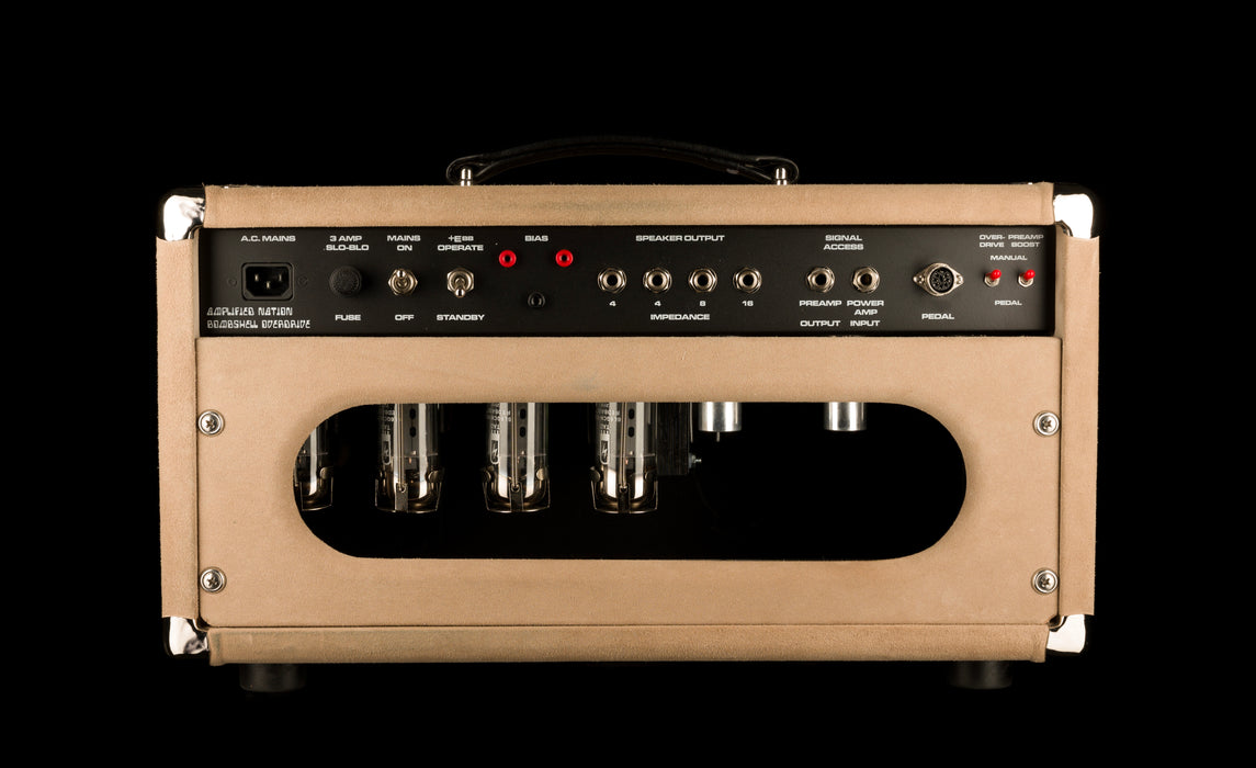 Pre Owned Amplified Nation The Bombshell Overdrive 100-Watt Head With 1x12" Ivory Suede Cabinet Guitar Amp - Ben Harper