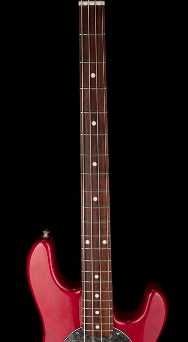 Pre Owned 1984 Ernie Ball Music Man StingRay HH Bass Translucent Red With OHSC