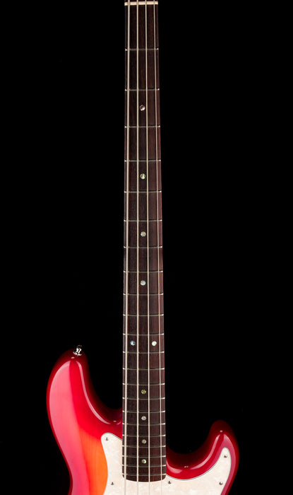 Pre Owned Fender American Deluxe Jazz Bass Aged Cherry Burst With OHSC