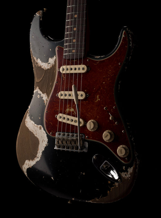 Fender Custom Shop Masterbuilt Levi Perry 1960 Stratocaster Heavy Relic Inca Silver over Black With Case