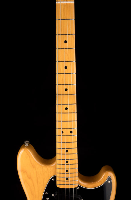 Used Fender Made in Japan MG77 Mustang Natural Ash Electric Guitar