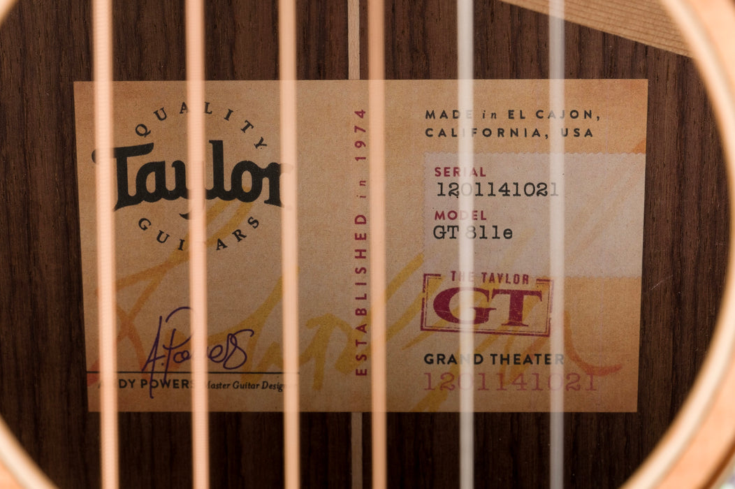 Used Taylor GT 811e Acoustic Electric Guitar With Soft Shell Case