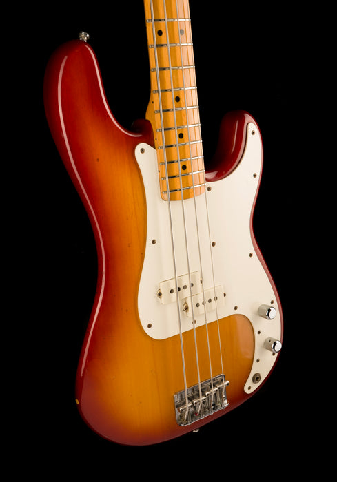 Vintage 1983 Fender Precision Bass Maple Neck Cherry Sunburst With Gig Bag