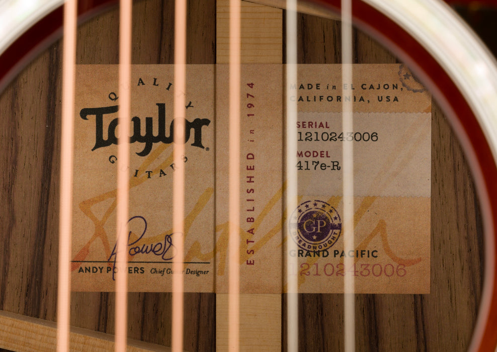 Taylor 417e Grand Pacific Indian Rosewood Acoustic Electric Guitar With Case