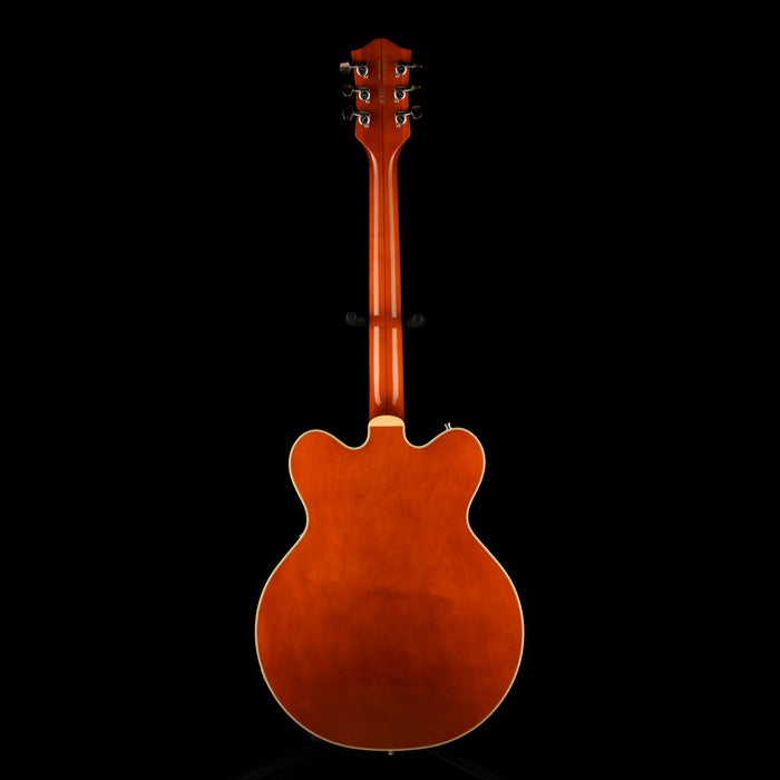 Used 2024 Gretsch Nashville G6220 TDC Top Flame Maple Round Up Orange With OHSC