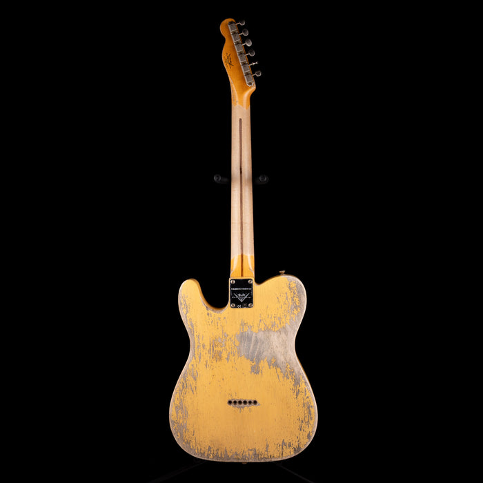 Pre Owned 2022 Fender Custom Shop Limited Edition 50's Pine Esquire, Super Heavy Relic Nocaster Blonde With OHSC