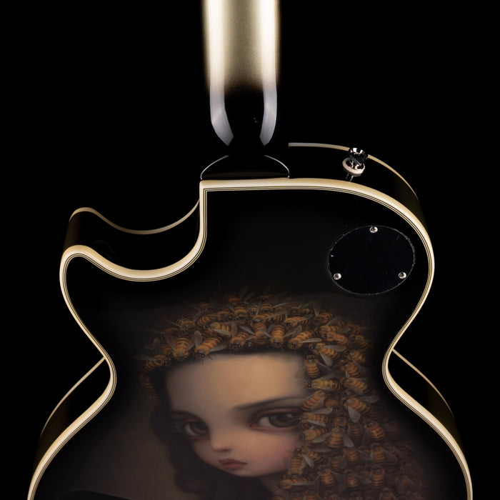 Pre Owned Epiphone Adam Jones Les Paul Custom Art Collection: Mark Ryden's "Queen Bee" Electric Guitar Antique Silverburst With OHSC
