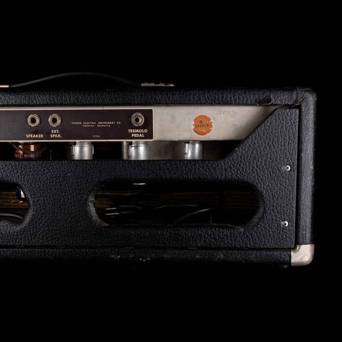 Vintage 1962 Fender Tremolux Guitar Amp Head and 2x10 Cabinet Black