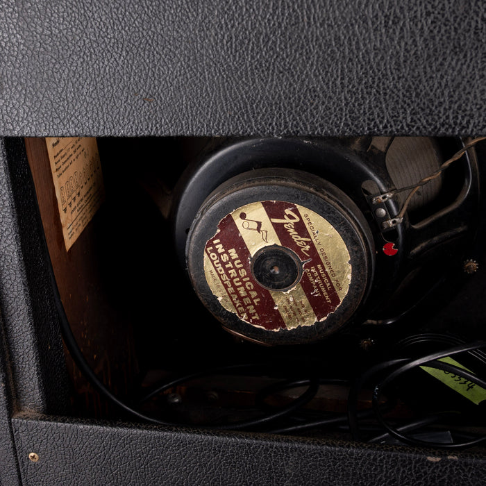 Vintage 1966 Fender Twin Reverb Black Guitar Amp Combo #A03334