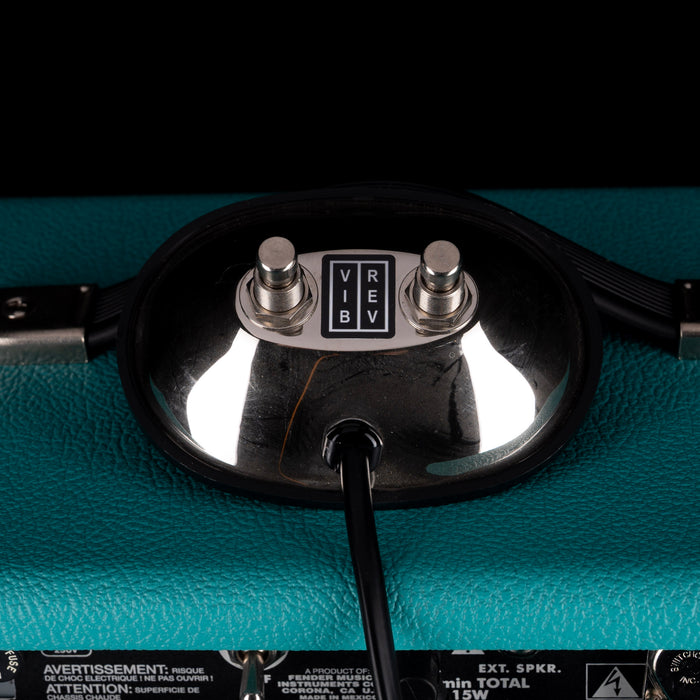 Used Fender '68 Custom Princeton Reverb Surf Green Guitar Amp Combo with Footswitch