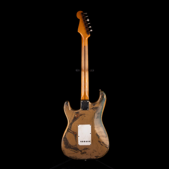 Vintage 1955 Fender Stratocaster Refinished Gold With Case