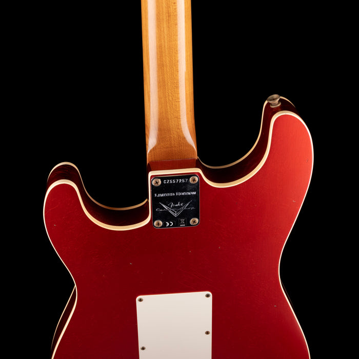 Used 2021 Fender Custom Shop Limited Edition Double-Bound Stratocaster Journeyman Relic Aged Candy Tangerine with Case