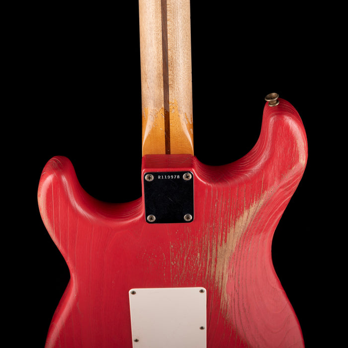 Fender Custom Shop Masterbuilt Paul Waller 1957 Stratocaster Heavy Weathered Fiesta Red With Case