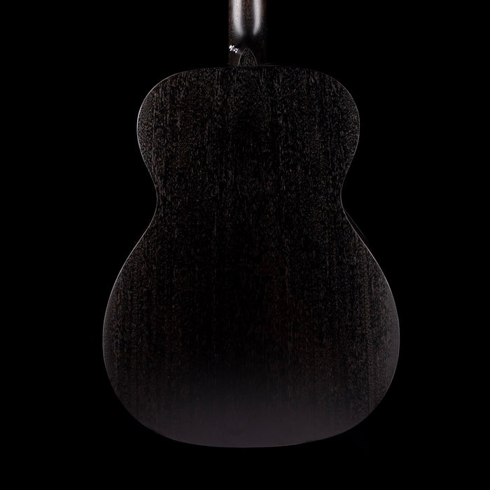 Martin 000-17E Black Smoke Acoustic Electric Guitar Back Crop