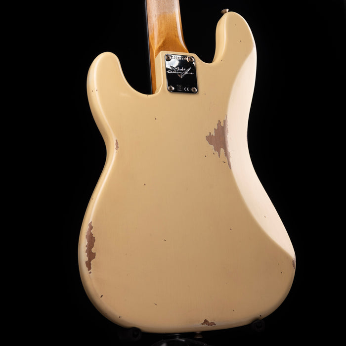 Pre-Owned 2024 Fender Custom Shop 1964 Precision Bass Relic Aged Vintage White With OHSC