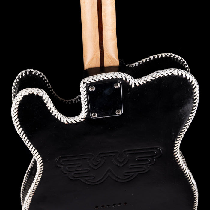 Pre-Owned  Partscaster  Wailin' Winnings T-Style Black/White Leather With HSC