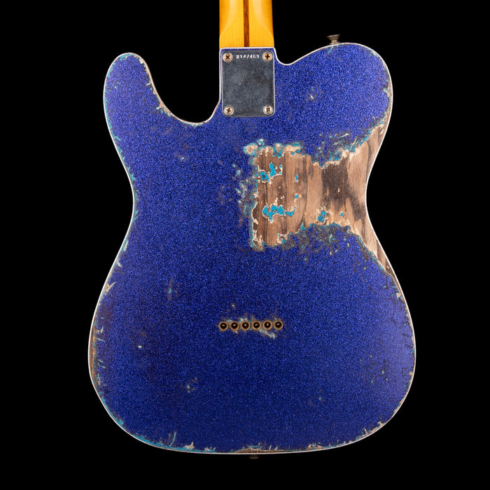 Fender Custom Shop Masterbuilt Austin MacNutt 1952 Telecaster Custom Heavy Relic Purple Sparkle over Taos Turquoise Sparkle With Case