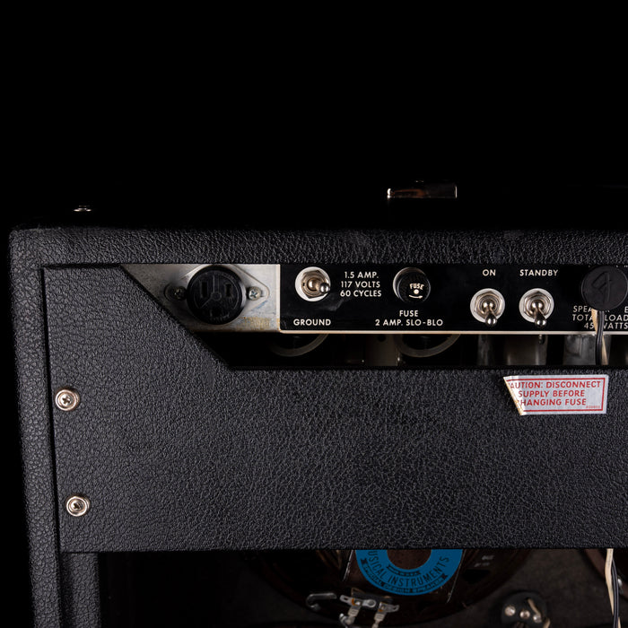 Vintage 1972 Fender Super Reverb Guitar Amp Combo with Footswitch and Cover