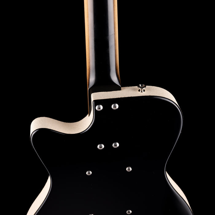 Pre-Owned 2011 Jerry Jones “Silver Jones” Bass6 Single Cutaway Black With OHSC