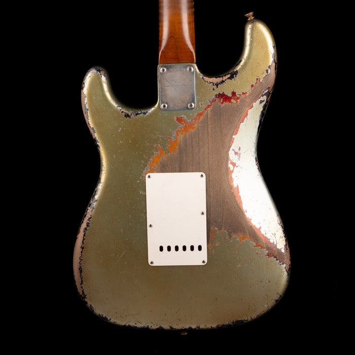 Fender Custom Shop Masterbuilt Dale Wilson 1965 Stratocaster Heavy Relic Firemist Silver Over Chocolate 3-Tone Sunburst