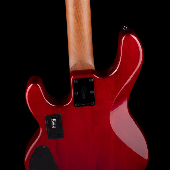 Sterling by Music Man StingRay HH RAY34 Spalted Maple Blood Orange Burst