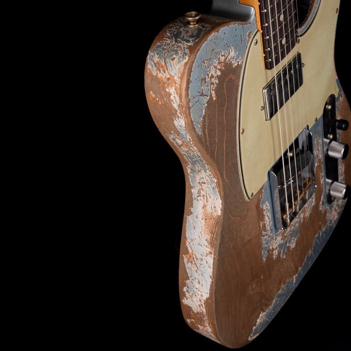 Fender Custom Shop Masterbuilt Jason Smith 1964 Telecaster HS Ultimate Relic Blue Ice Metallic With Case