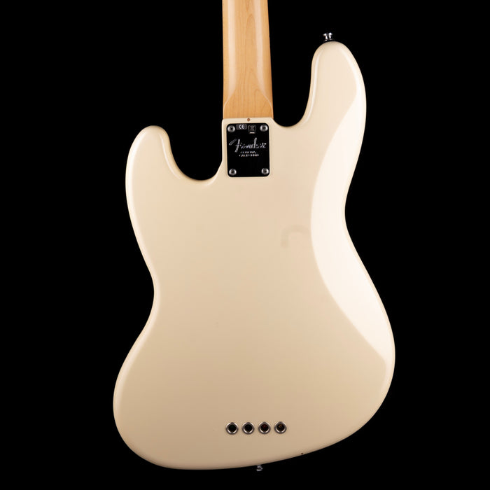 Pre-Owned 2012 Fender American Standard Jazz Bass MN - Olympic White With Gig Bag